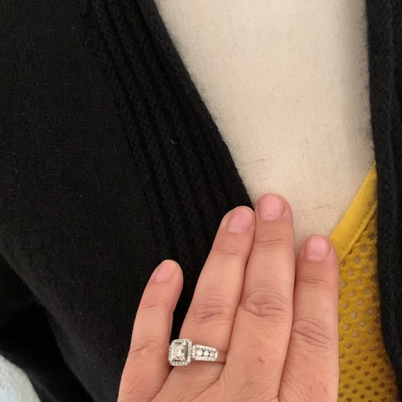 Cashmere charter club luxury open front black cardigan size P/M - Picture 3 of 6